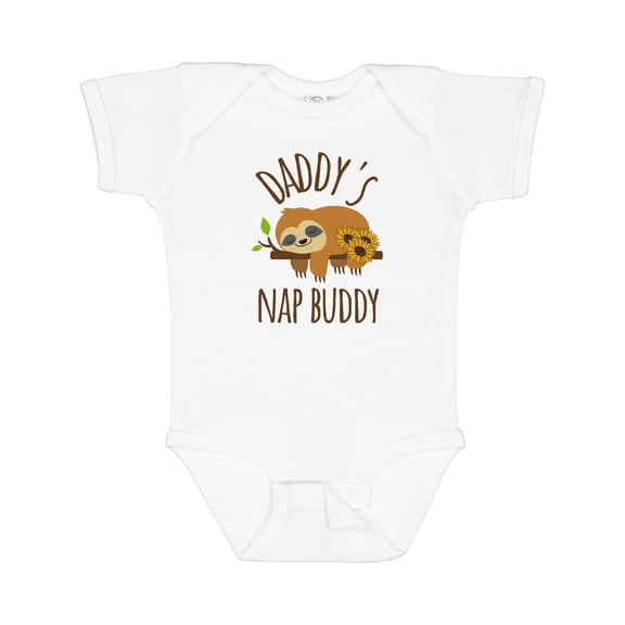Inktastic Daddys Nap Buddy Sloth Boys or Girls Baby Bodysuit