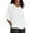 White, variant on Women Summer T-Shirt Solid Color O-Neck 3/4 Sleeve Loose Fit Top Split Tshirts Adult Durable Sunsuit Clothes