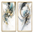 thumbnail image 2 of Designart "Mosaic Echoes in Turquoise and Gold II" Cubism Framed Wall Art Set Of 2 - Turquoise Abstract Gallery Wall Frame Set For Home Decor, 2 of 6