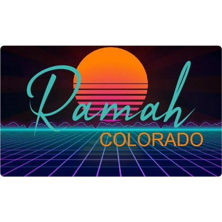 

Ramah Colorado 4 X 2.25-Inch Fridge Magnet Retro Neon Design