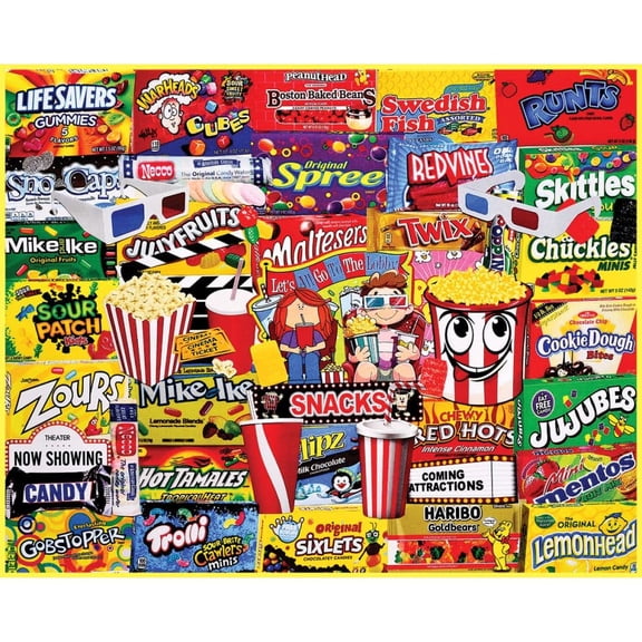 White Mountain Puzzles, Movie Snacks 1000 Piece Puzzle