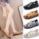 thumbnail image 4 of sandalias de gladiador Retro de verano para mujer, zapatos planos sin cordones de cuero genuino, sandalias de mujer 2022, sandalias para personas mayores, zapatos para mamá, 4 of 4