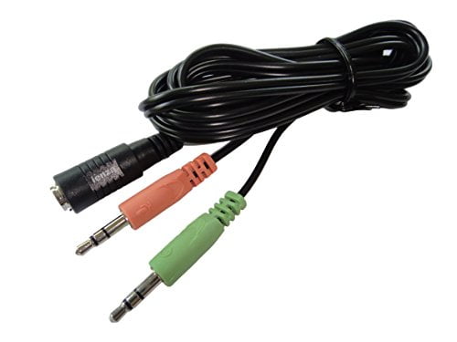 Ienza Long 6ft 1 8m Pc Splitter Smartphone Headset Phone Headset To Pc Adapter 3 5mm To Dual 3 5mm Walmart Com Walmart Com
