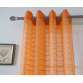 thumbnail image 2 of Wanda Box Voile 76 x 84 in. Grommet Curtain Panel Pair, Neon Orange (Set of 2), 2 of 7