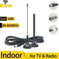 Digital TV Radio FM Antenna 80868MHz Indoor Signal Booster Amplifier