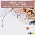 thumbnail image 3 of Gafas de bloqueo de luz azul FONHCOO TR90 Fashion con marco redondo, 3 of 7