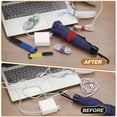 thumbnail image 5 of Uxcell Reusable Cable Tie Adjustable Hook and Loop Straps Cord Management Wire Wrap Cord Ties Organizer for Home 8 x 0.79 Inch Black, 5 of 7