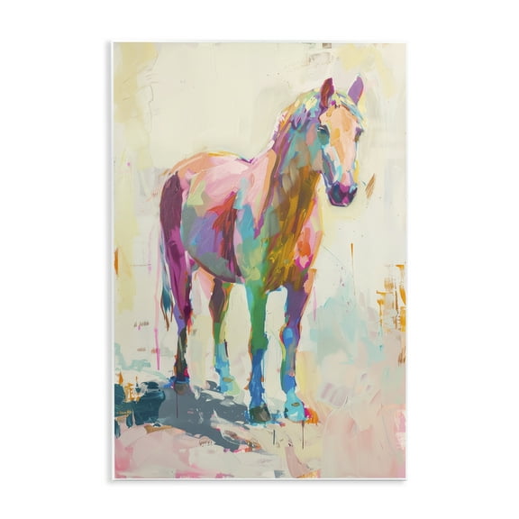 Stupell Industries Sunset Hued Horse Animals Painting Unframed Art Print Wall Art, 10 x 15