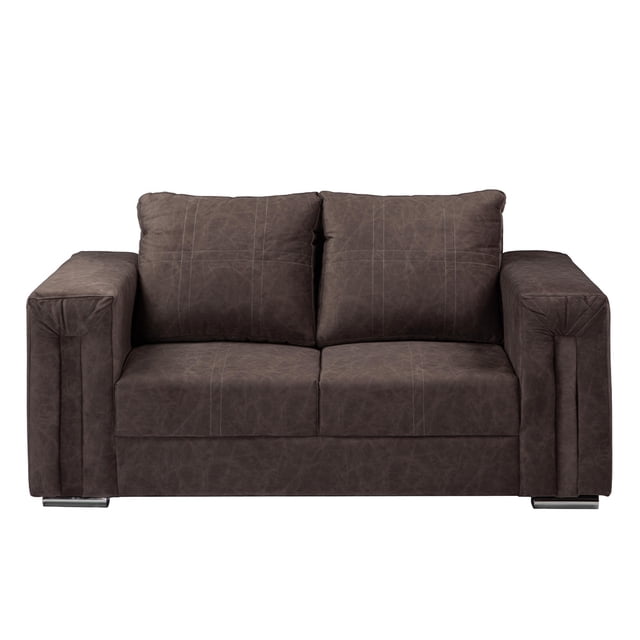 Sofá Love Seat Dicasa Taos 2 Plazas Café para Sala