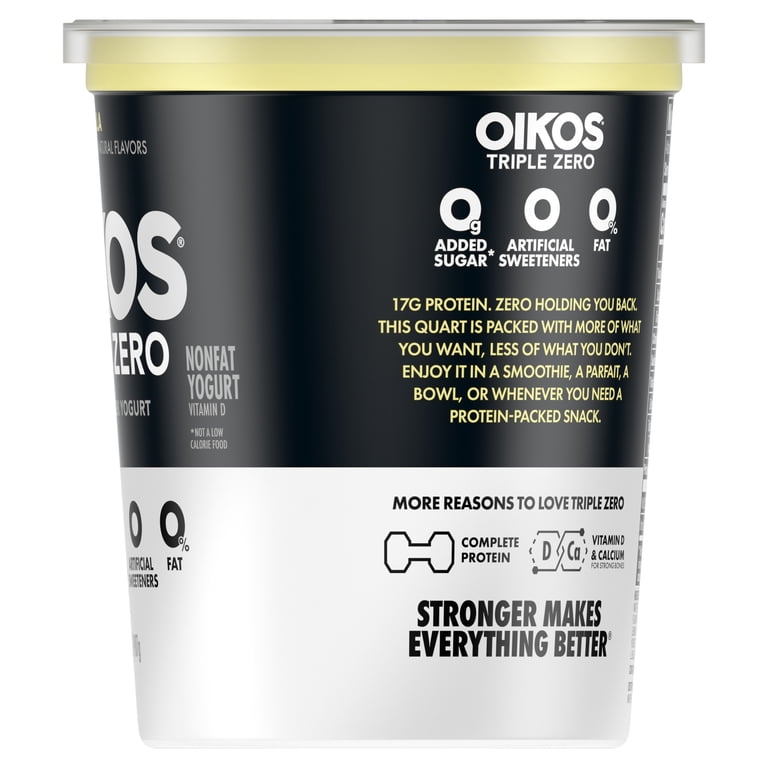 Oikos Triple Zero 17g Protein, 0g Added Sugar, Fat Free Vanilla