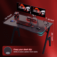 thumbnail image 3 of HLDIRECT 40 inch Gaming Desk with Carbon Fibre Surface, PC Desk Ergonomic, Gaming Table, 3 of 6