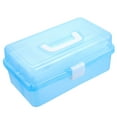 thumbnail image 1 of OULII 1Pcs Tool Chest Plastic Blue for Home Use and Room Organization, 1 of 8