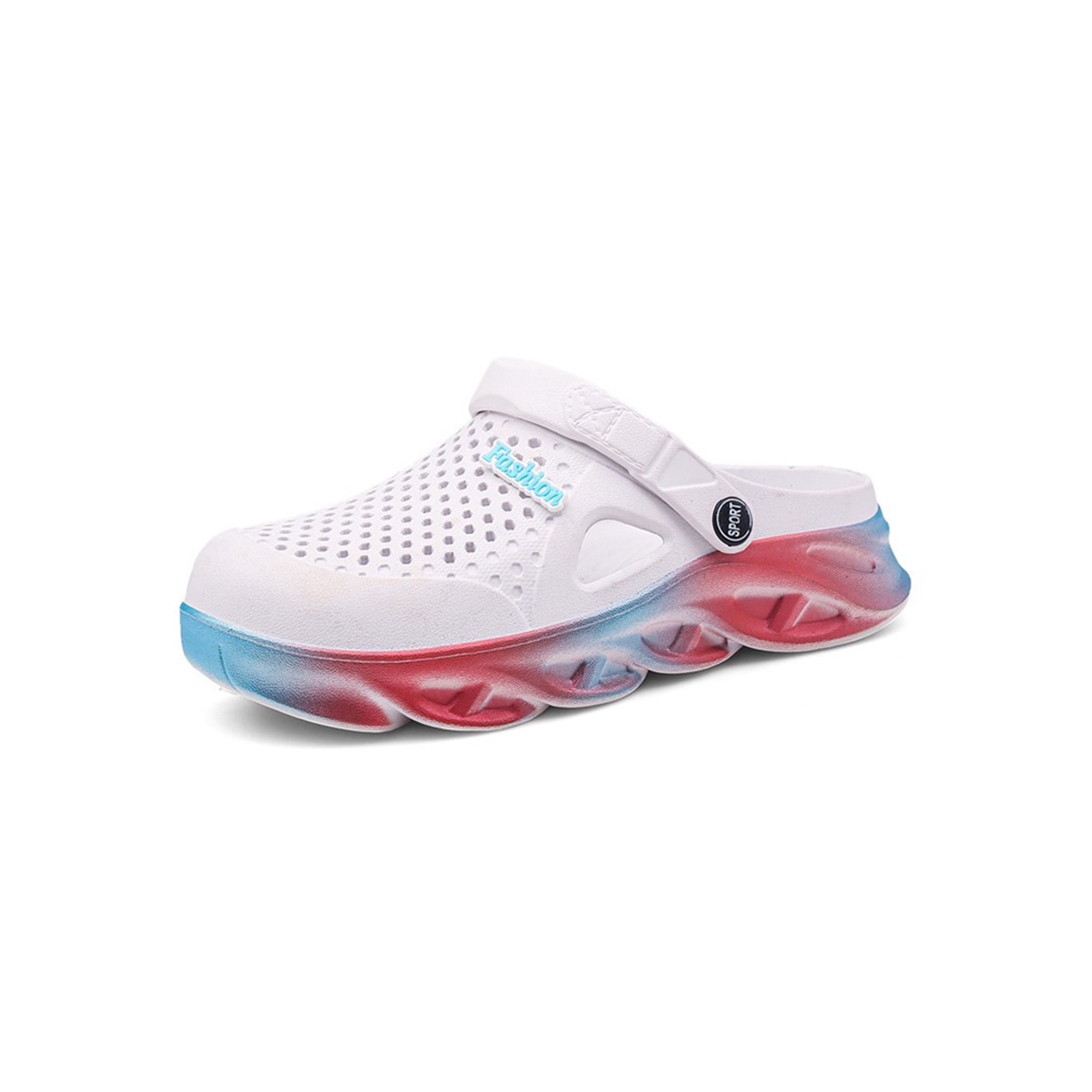Woobling Men Summer Slippers Slip On Flat Sandal Hollow Out Slide Sandals Lightweight Clogs Pool Waterproof Closed Toe White 6.5 W Walmart