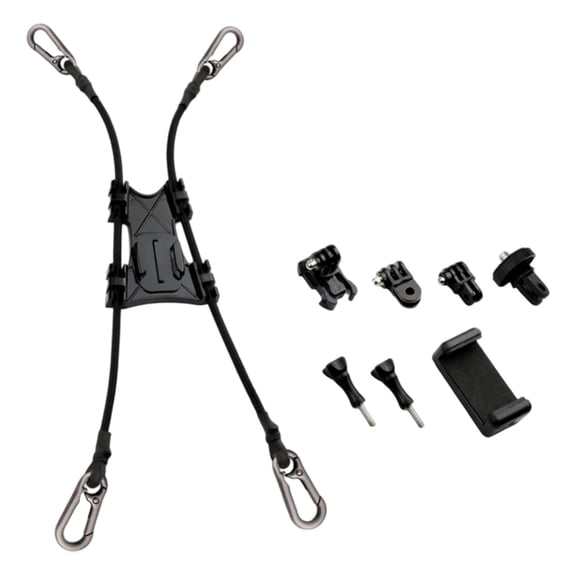 COOLHOOD Adjustable Shockproof Fence Mount for Action Camera Phone Baseball Tennis Paddle Board Swimming Flexible Grip Mount