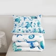 thumbnail image 5 of meiyoeat Watercolor Sea Turtle Full Size Comforter Sets For Boys,Ocean Animal Starfish Bedding Comforter Set,Reversible,3-Piece,1 Comforter and 2 Pillowcases, 5 of 7