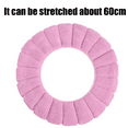 thumbnail image 2 of 5 Pcs Thicker Bathroom Soft Toilet Seat Cover Pad-Warmer StretchableFibers Easy Installation Cushioned Lid Covers, Washable and Comfortable Toilet Seat Cover Pads, 2 of 5
