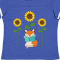 thumbnail image 4 of Inktastic Reading Book Lover Sunflower Fox Boys or Girls Toddler T-Shirt, 4 of 5
