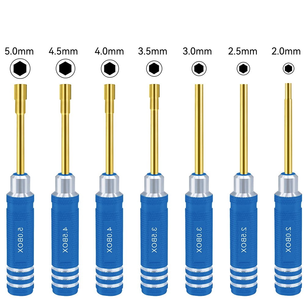 for Precision Hex Screwdriver Set for RC Models - 7 for Durable Tools with Ergonomic