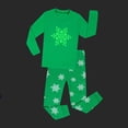 thumbnail image 2 of Nueva moda, pijamas que brillan en la oscuridad para bebés, niñas, niños, conjuntos de Pijama de copos de nieve, pijamas de Navidad, ropa de casa para niños, trajes, 2 of 4
