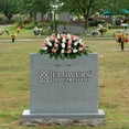 thumbnail image 4 of Sympathy Silks Artificial Cemetery Flowers 30" Cream and Pink Rose Buds Saddle for Headstone, 4 of 9