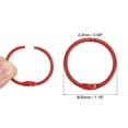 thumbnail image 2 of Unique Bargains 30mm Loose Leaf Binder Rings, 12 Pack 2.2mm Metal Flash Card Book Binding Rings for Key Chain Card, Red, 2 of 7