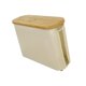 thumbnail image 5 of Cesta para papel higiénico con tapa de bambú, multifuncional, ahorra espacio. beige blanco, 5 of 9