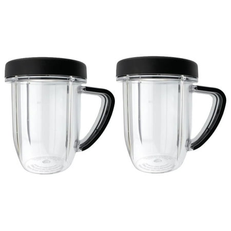 

HMTtie Replacement 30 Ounce Cup Jar with Handle Mug with Ring Part Compatible with RX 1700W NB-301 N17-1001 NBM-U0272 Blenders 2 Pack
