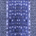 thumbnail image 1 of Ahgly Company Machine Washable Indoor Square Abstract Blue Modern Area Rugs, 5' Square, 1 of 4