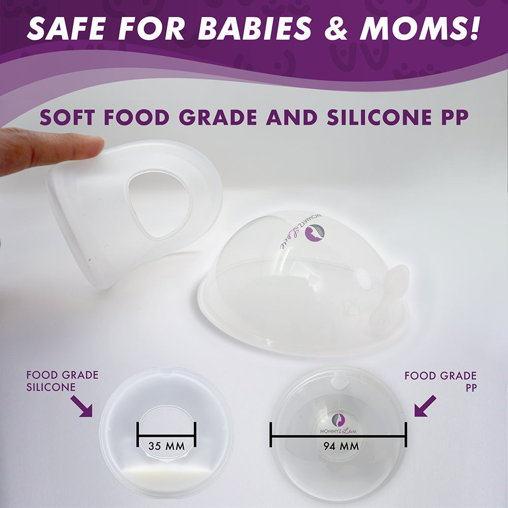 Bellaven Breast Shell Milk Catcher for Breastfeeding Relief Protect  Cracked, Sore, Engorged Nipples Collect Breast Milk Leaks During The Day,  While Nursing or Pumping Soft and Reusable(2 Pack) 