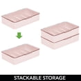 thumbnail image 4 of mDesign Plastic Stackable Eyeglass Organizer, 5 Sections, 2 Pack, Light Pink, 4 of 8