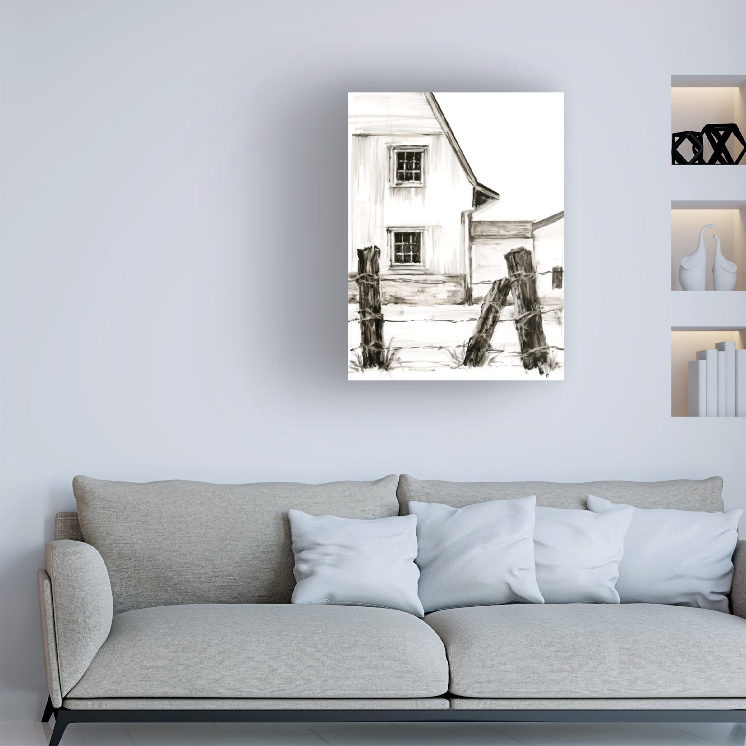 Ethan Harper 'Rustic Barbed Wire I' Canvas Art