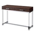 thumbnail image 1 of Furniture of America Romano Contemporary Metal 2-Drawer Console Table in Brown, 1 of 4