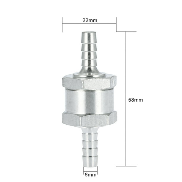 Amdohai 6mm Fuel One Way Valve Petrol Diesel Non Return Check Valve for Carburettor Low Pressure