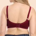 thumbnail image 1 of Vedolay Plus Size Lingerie Women's Bra Matte & Shine Seamfree Bralette,Red 90, 1 of 4