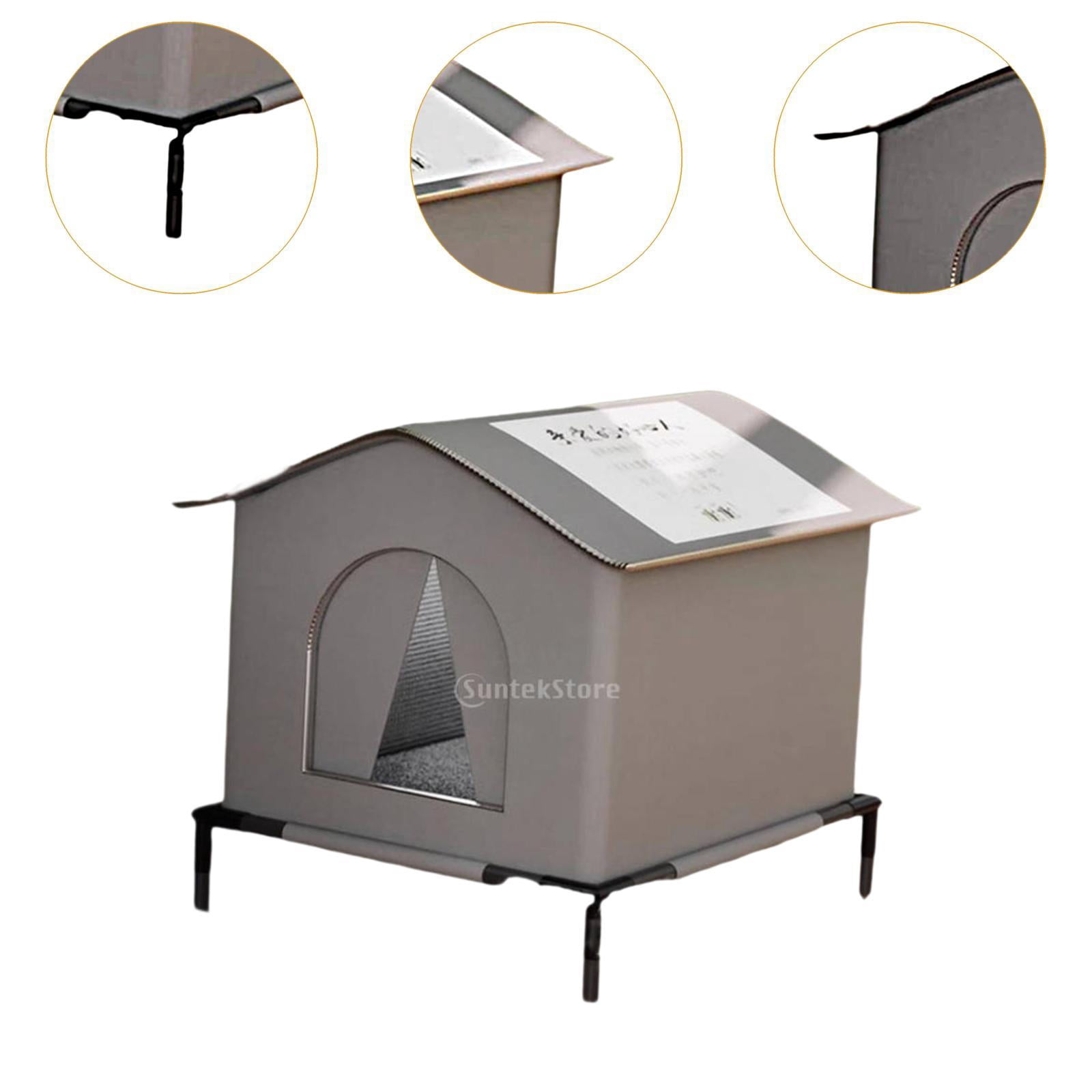 Dualoai Cat House for Outdoor Cats Dog Bed Pet Tent for Barn Cat Shelter for Outside