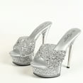 thumbnail image 6 of Rhinestone Ultra-high Heel 15cm Summer Women's Waterproof Platform Car Model Sexy Fairy Thin Heel Trailer LFD, 6 of 7