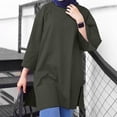 thumbnail image 2 of Blouses for women dressy casual Cotton Soft Clothing XXXXL Green womens blouses, 2 of 5