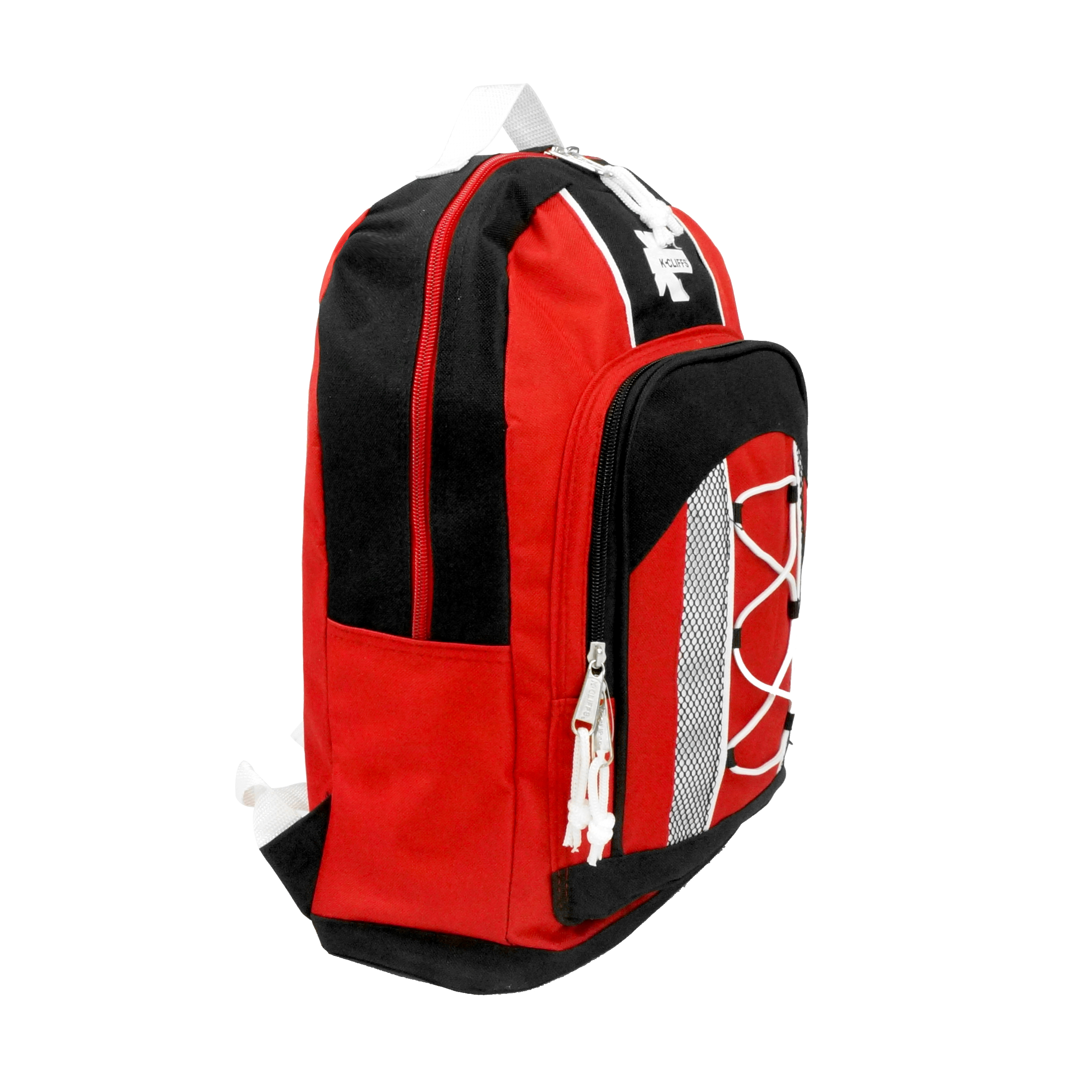 K-Cliffs 15” Lightweight School Backpack Daypack Bungee Bookbag Travel Unisex Kids- Adults Red, Polyester - image 4 of 6