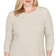 thumbnail image 4 of Alfred Dunner Womens Petite Asymmetrical Floral Soutache Knit Top, 4 of 4