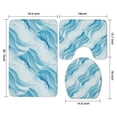 thumbnail image 3 of Blue Marble Gold Wave Pattern Bathroom Rugs Sets 3 Piece,Toilet Cover Set,Absorbent Non Slip Bathroom Mats Sets with U-Shaped Contour Rug Toilet Rug Set, 3 of 5