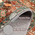 thumbnail image 4 of Washable Runner Rug x Boho Vintage Hallway Rug Runner with Rubber Backing Stain Low Pile Faux Wool Distressed Carpet Runner for Bedroom Kitchen Laundry Entrance, 4 of 9