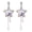 Silver, variant on AYYUFE Party Women Shiny Rhinestone Inlaid Star Long Tassel Drop Dangle Stud Earrings Alloy, Rhinestone Silver