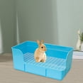 thumbnail image 1 of BELOVING Pet Rabbit Litter Box Bedpan Rabbit Urinal Tray for Ferrets Chinchillas Rats Blue, 1 of 8