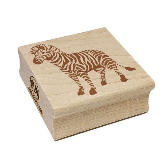 Abstract Striped Zebra Square Rubber Stamp Stamping Scrapbooking Crafting - Small 1.25in