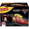 Glad Food Storage Containers, Lunch Variety Pack, Disney Cars 3, 14 ct