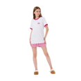 thumbnail image 1 of Hype - Set de Pijama Corto Rainbow Estampado de Leopardo Niñas (Blanco, Rosa), 1 of 3