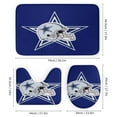 thumbnail image 3 of Football Cowboys Shower Curtain Set Modern Bathroom Decor Mats 4pcs Fabric Bathroom Curtain Slip Floor Rug Toilet Lid, 3 of 6