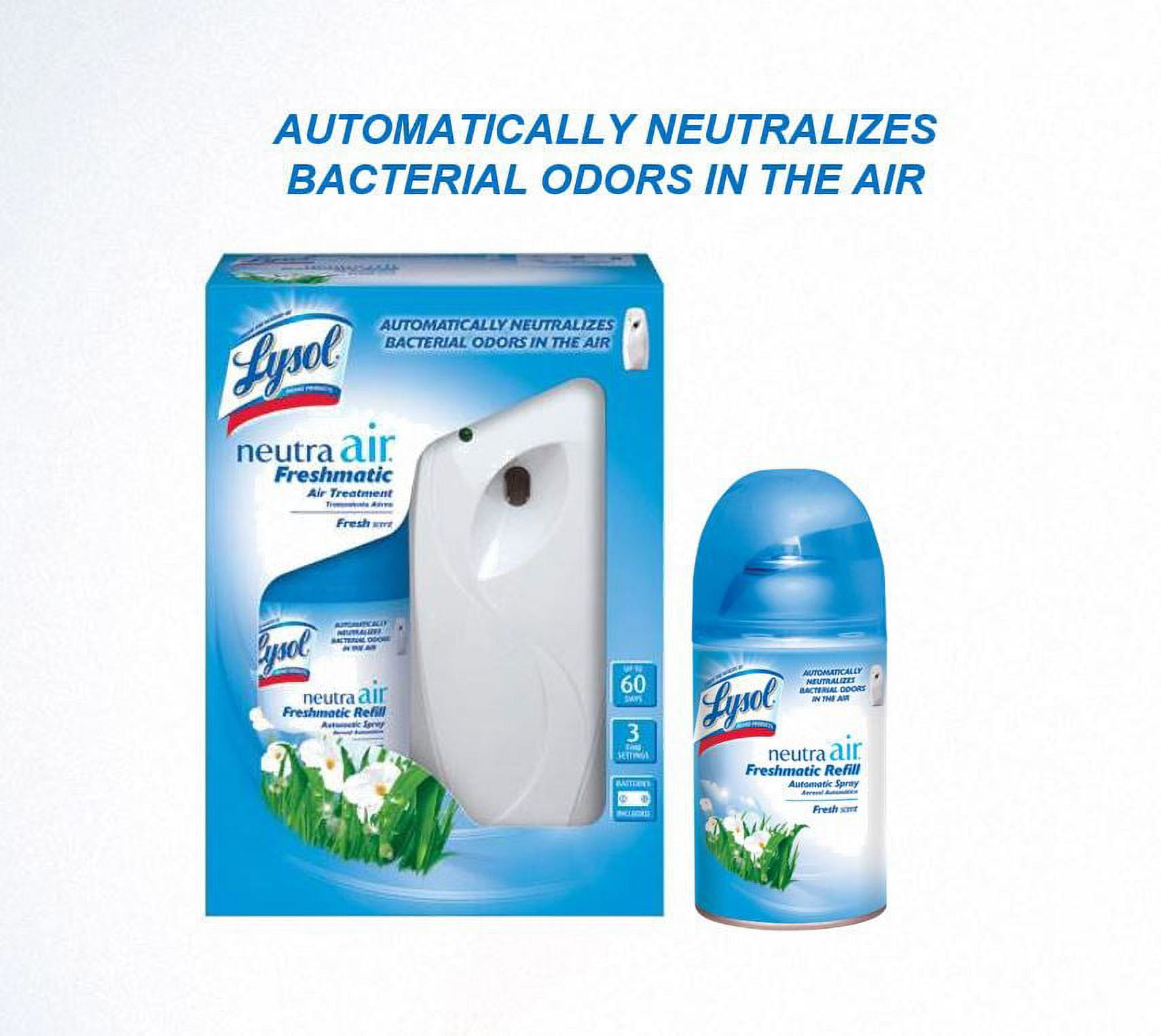 Lysol Neutra Air Freshmatic Automatic Spray Kit (Gadget + 1 Refill) Fresh Scent, Air Freshener, Odor Neutralizer
