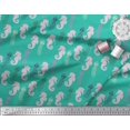 thumbnail image 3 of Soimoi Rayon Fabric Jellyfish & Seahorse Ocean Print Sewing Fabric Yard 42 Inch Wide, 3 of 3