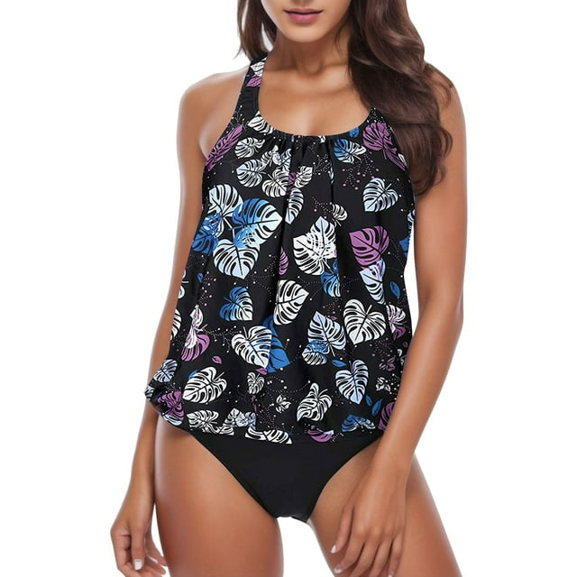 2025 Maillot de Bain Sans Manches Col Rond Femmes Short Rayé Combishort Uni Imprimé Fendu Deux Maillots de Bain Maillot de Bain Femme Pièce Maillot de Bain Bikini